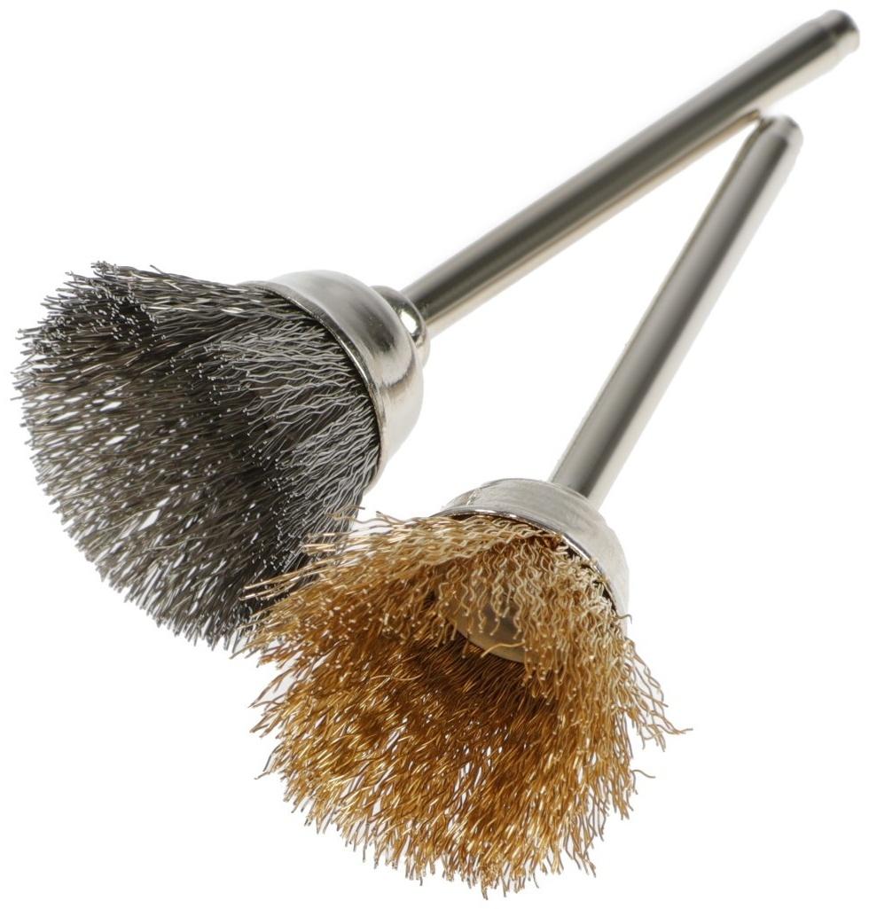 Набор щеток металлических для гравера ТУНДРА, хвостовик 3 мм, 44 шт.