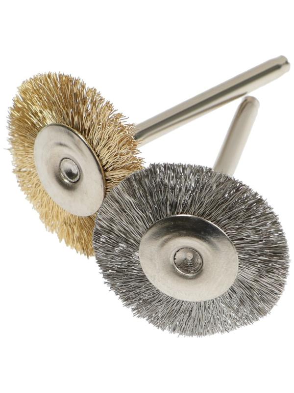 Набор щеток металлических для гравера ТУНДРА, хвостовик 3 мм, 44 шт.