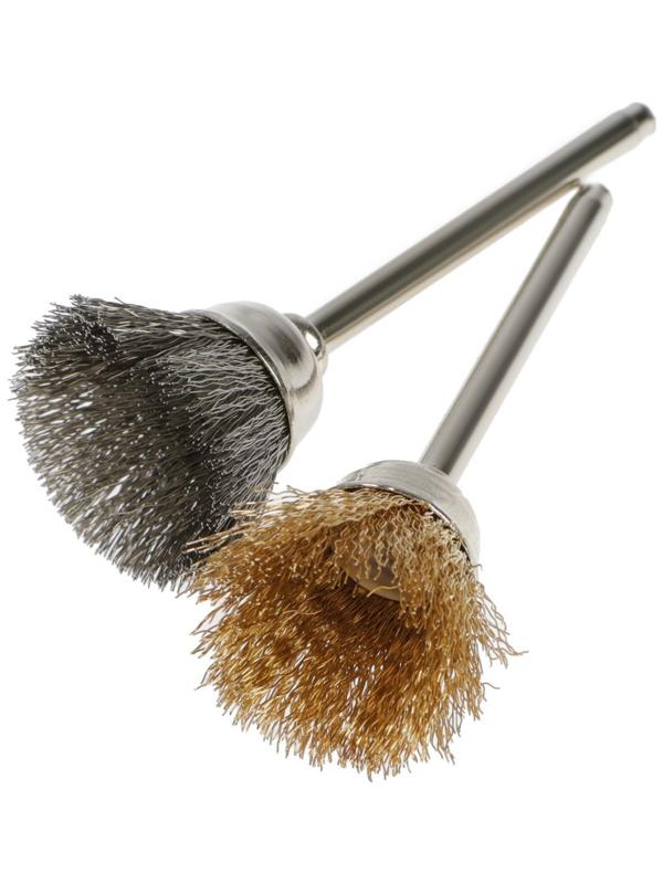 Набор щеток металлических для гравера ТУНДРА, хвостовик 3 мм, 44 шт.