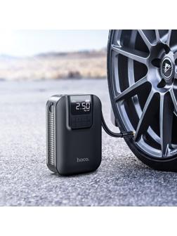 Автомобильный портативный компрессор Hoco S53 Breeze, 2500 мАч, 4 режима, чёрный