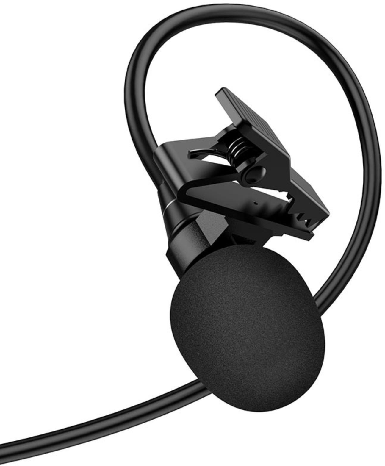 Петличный микрофон Hoco L14, Type-C, 2 м, чёрный