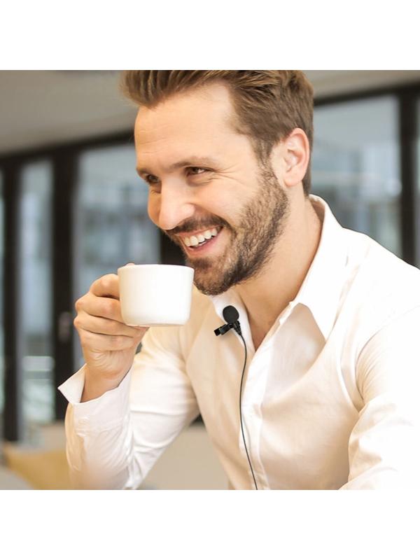 Петличный микрофон Hoco L14, Type-C, 2 м, чёрный