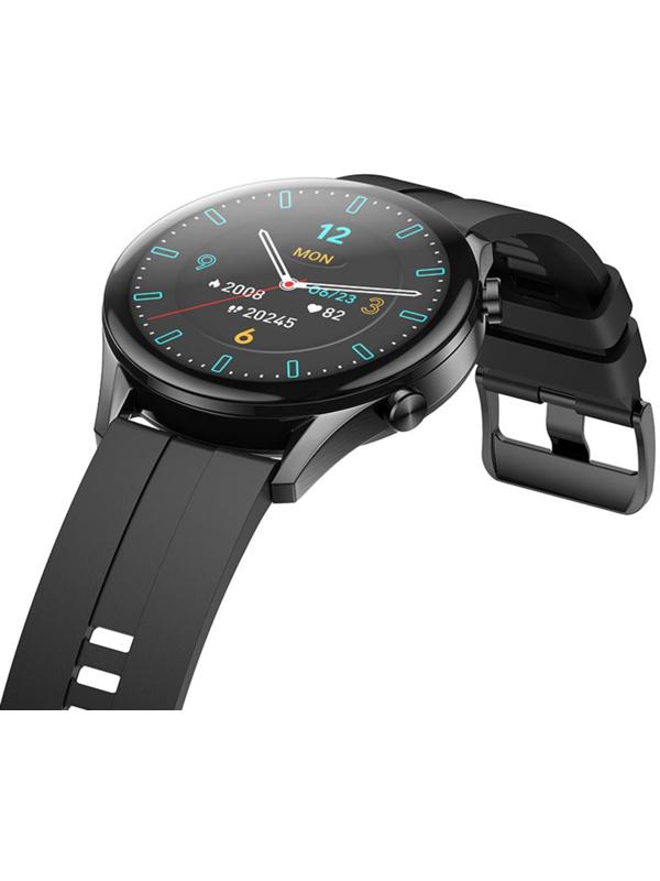 Смарт-часы Hoco Y7, 1.32, 360×360, BT5.0, 330 мАч, Lightning, чёрные