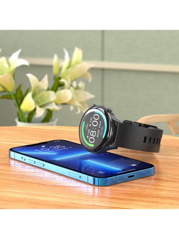 Смарт-часы Hoco Y7, 1.32, 360×360, BT5.0, 330 мАч, Lightning, чёрные