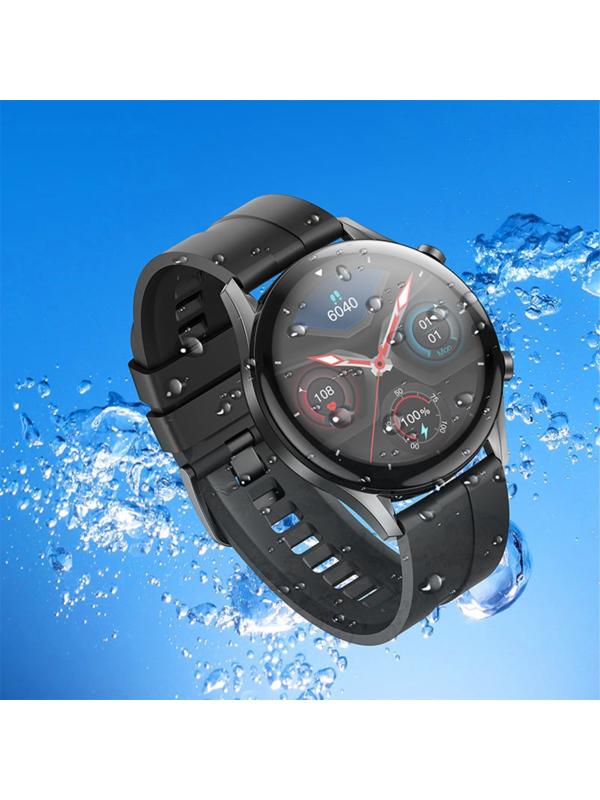 Смарт-часы Hoco Y7, 1.32, 360×360, BT5.0, 330 мАч, Lightning, чёрные