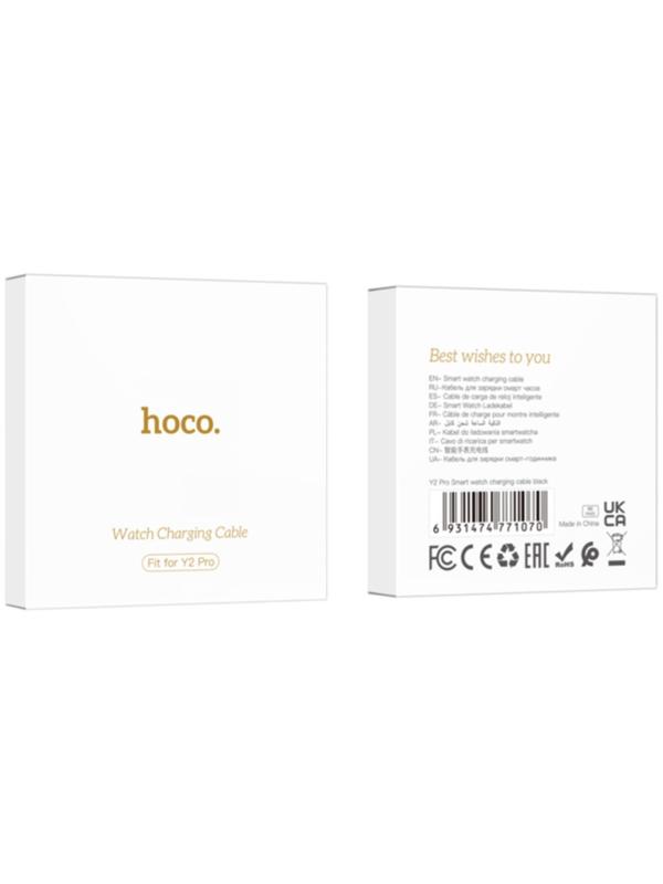 Кабель для зарядки смарт-часов Hoco Y2 Pro, 59 см, черный