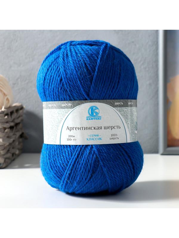 Пряжа для вязания спицами, крючком «Камтекс. Аргентинская шерсть», 100% импортная полутонкая шерсть 200 м/100 г, (018 мадонна)