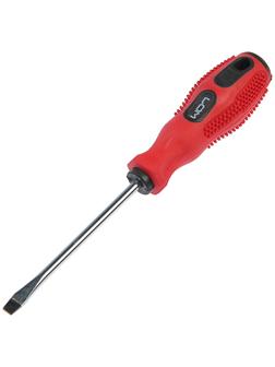 Отвертка шлицевая ЛОМ, пластиковая рукоятка, SL5×75 мм