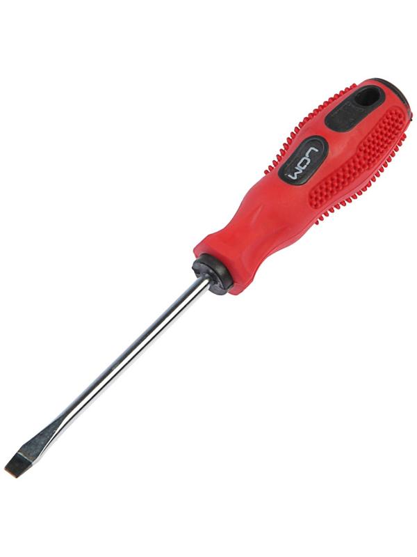 Отвертка шлицевая ЛОМ, пластиковая рукоятка, SL5×75 мм