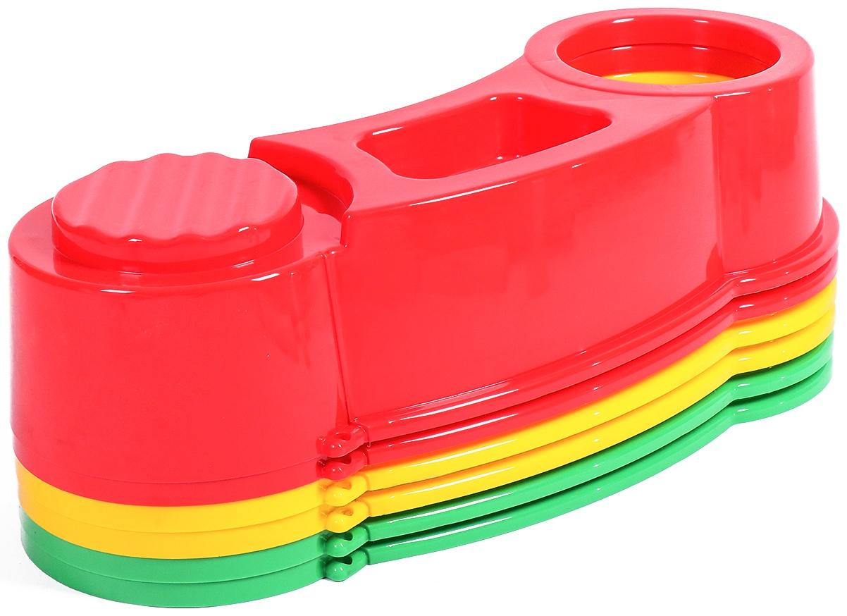 Песочница пластиковая, 115 × 115 × 20 см, разноцветная, «Круг»