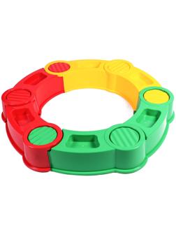 Песочница пластиковая, 115 × 115 × 20 см, разноцветная, «Круг»