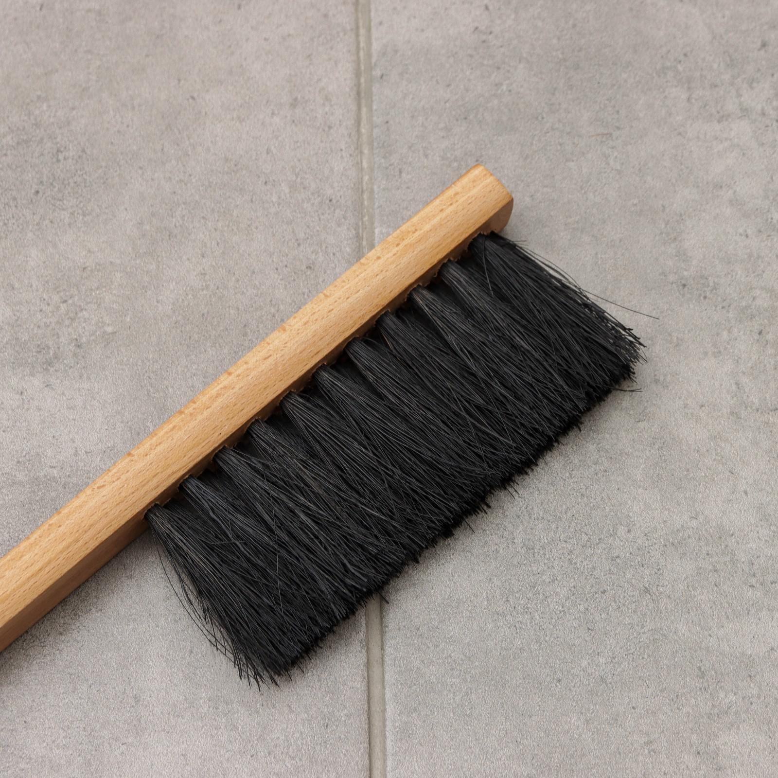 Щётка-смётка техническая, 29×2.5×1.6 см, двухрядная, 22 пучка, бук, кокосовое волокно чёрное