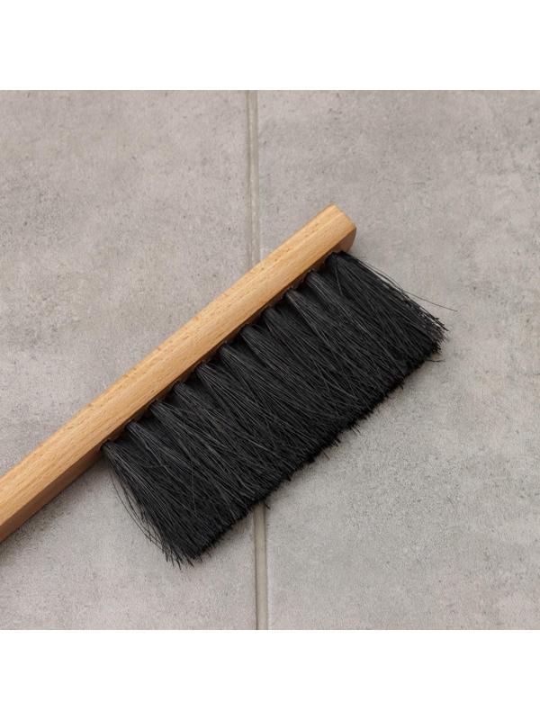 Щётка-смётка техническая, 29×2.5×1.6 см, двухрядная, 22 пучка, бук, кокосовое волокно чёрное