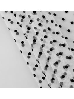 Сетка с флоком «Горох», 150 см, 1 ± 0,2 м, цвет белый