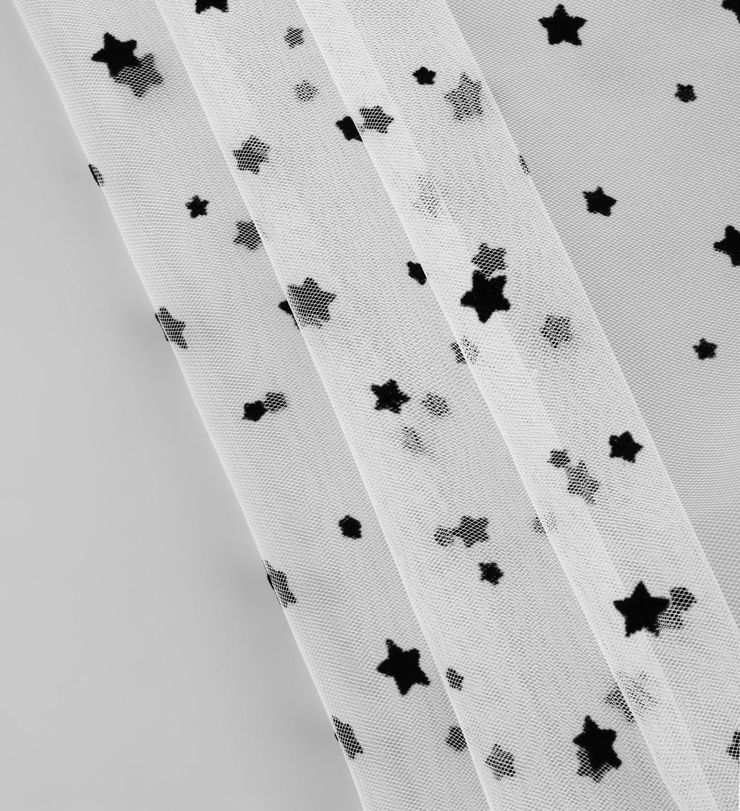 Сетка с флоком «Звёзды», 150 см, 1 ± 0,2 м, цвет белый