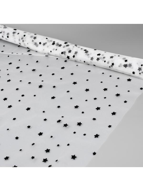 Сетка с флоком «Звёзды», 150 см, 1 ± 0,2 м, цвет белый