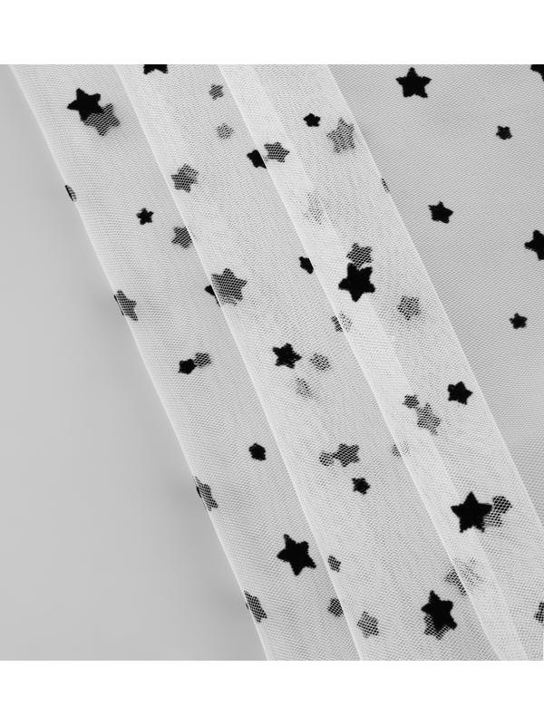 Сетка с флоком «Звёзды», 150 см, 1 ± 0,2 м, цвет белый