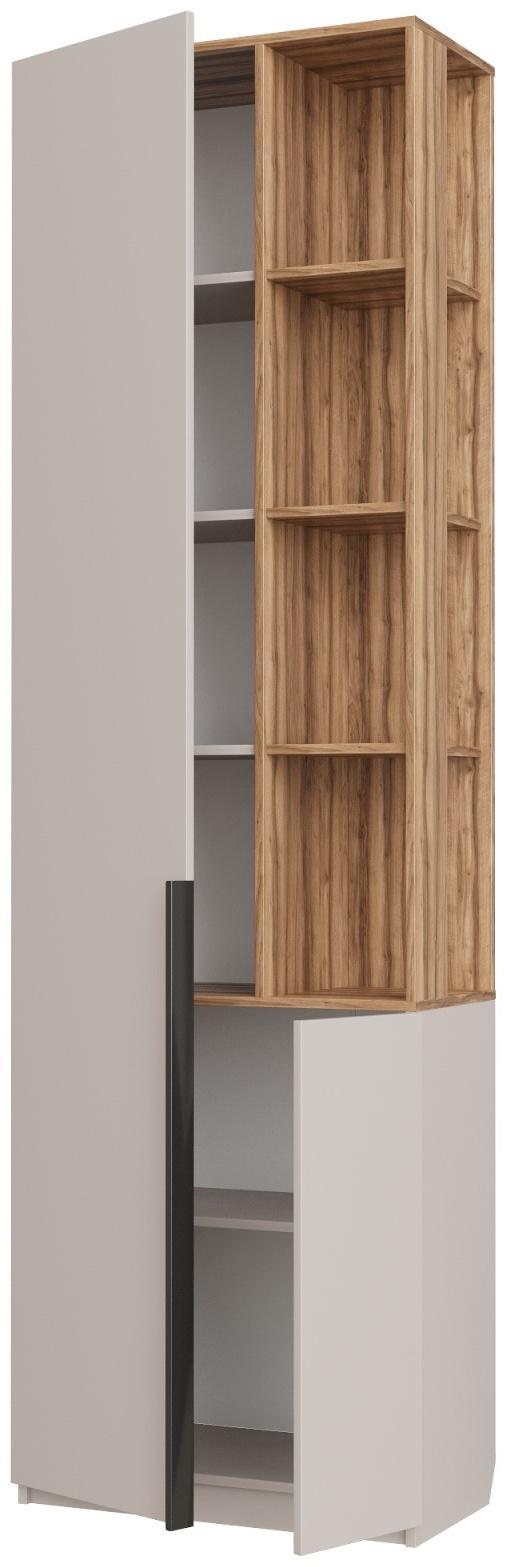 Стеллаж «Чарли 5.2», левый, 651×350×2205 мм, кашемир/авелано