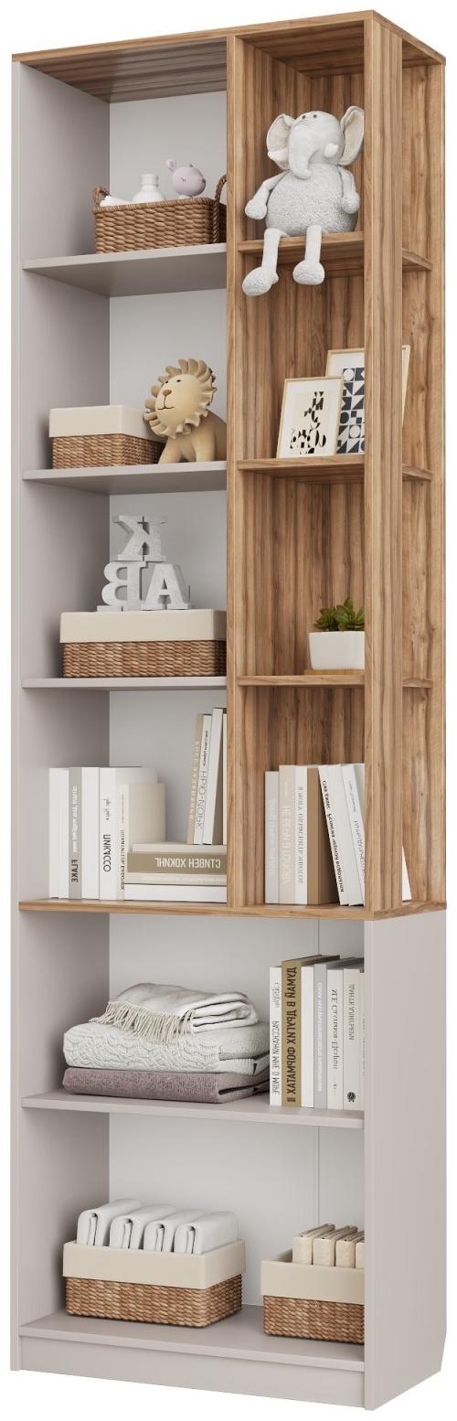 Стеллаж «Чарли 5.2», левый, 651×350×2205 мм, кашемир/авелано