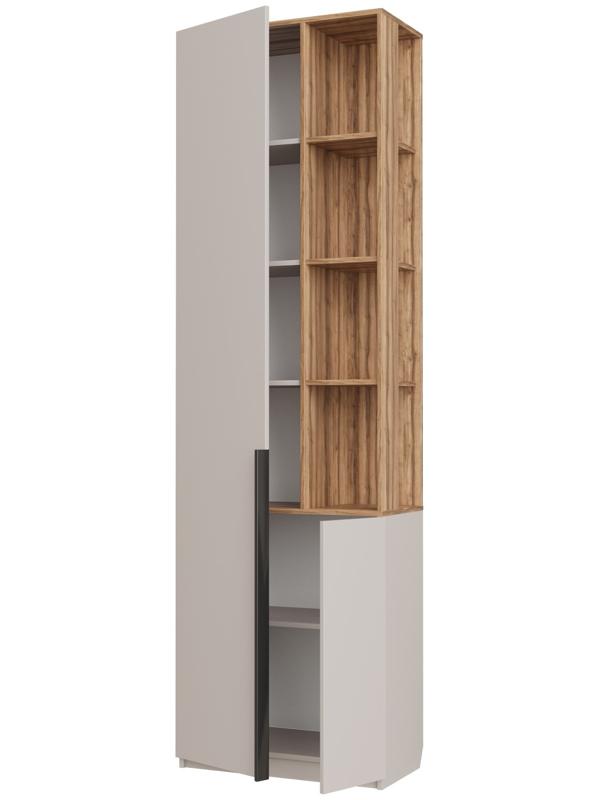 Стеллаж «Чарли 5.2», левый, 651×350×2205 мм, кашемир/авелано