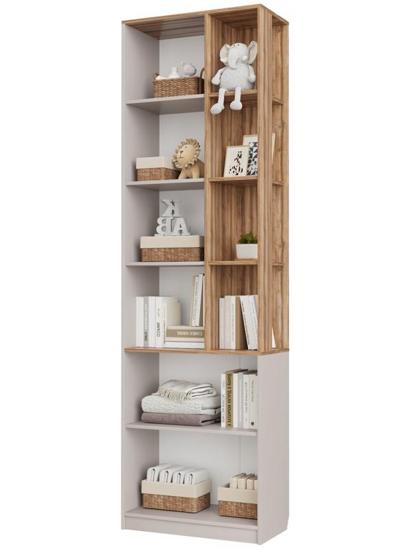 Стеллаж «Чарли 5.2», левый, 651×350×2205 мм, кашемир/авелано