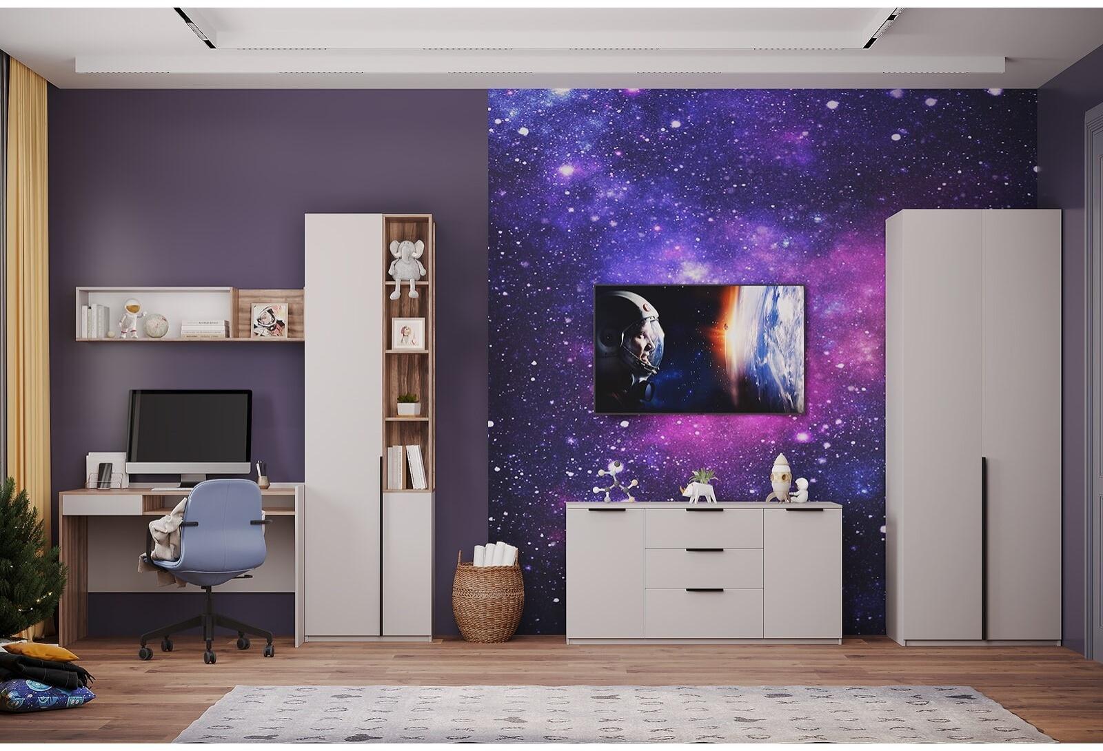 Полка навесная Чарли 7, 1200х234х280, Кашемир/Авелано