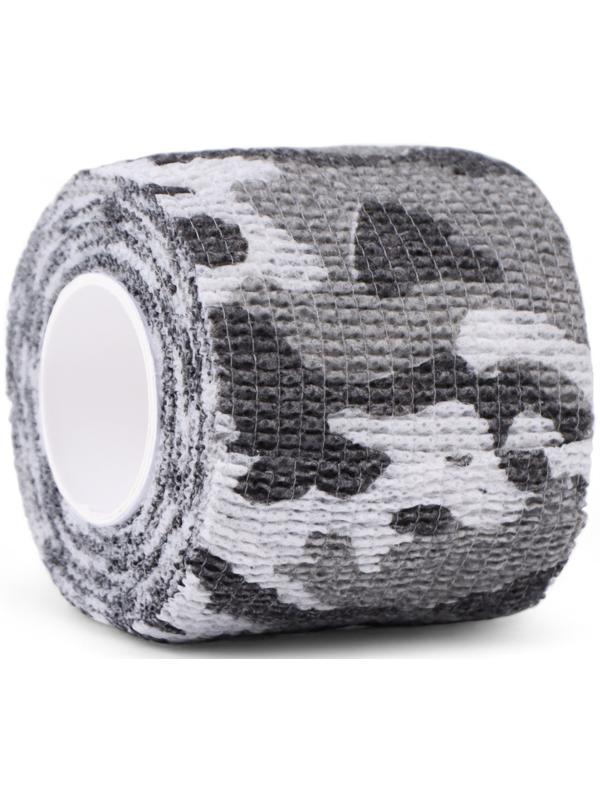 Лента маскировочная самоклеящаяся, 5 см х 4.5 м, камуфляж зимний