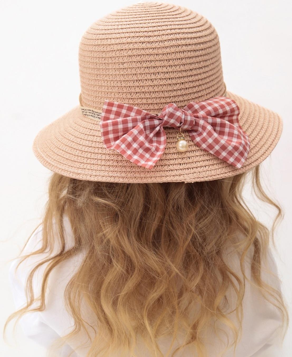 Шляпа для девочки MINAKU с бантом, цвет розовый, р-р 52