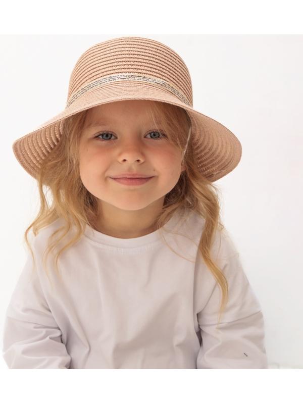 Шляпа для девочки MINAKU с бантом, цвет розовый, р-р 52