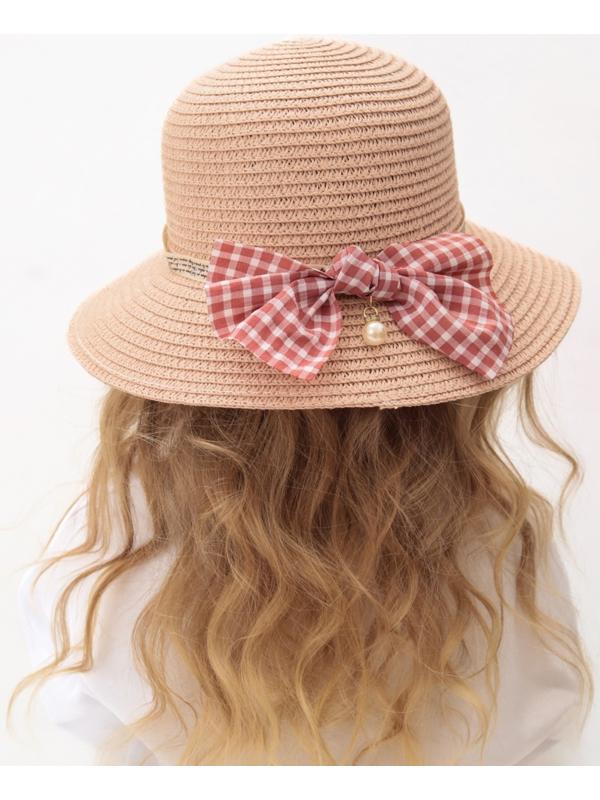 Шляпа для девочки MINAKU с бантом, цвет розовый, р-р 52