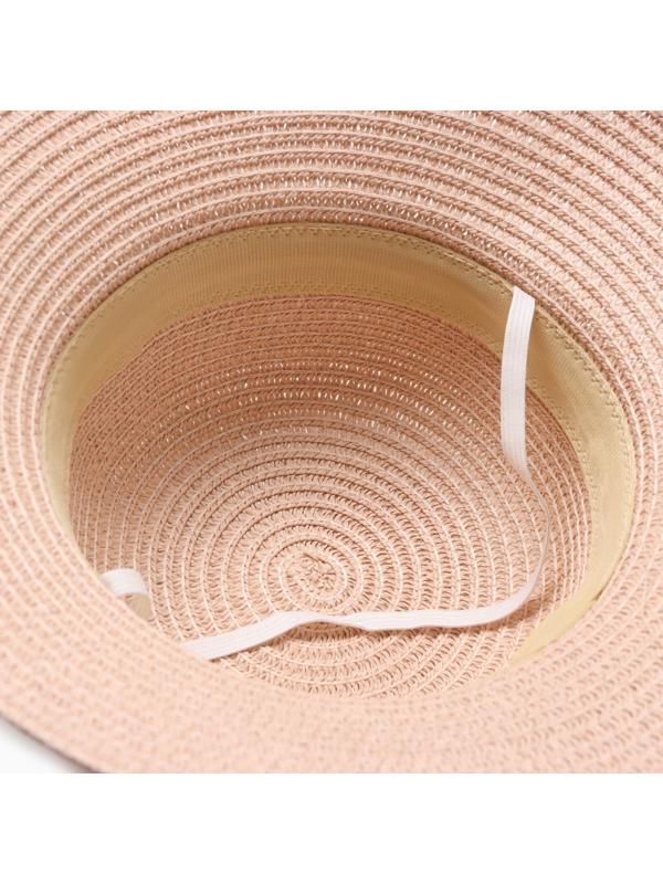 Шляпа для девочки MINAKU с бантом, цвет розовый, р-р 52