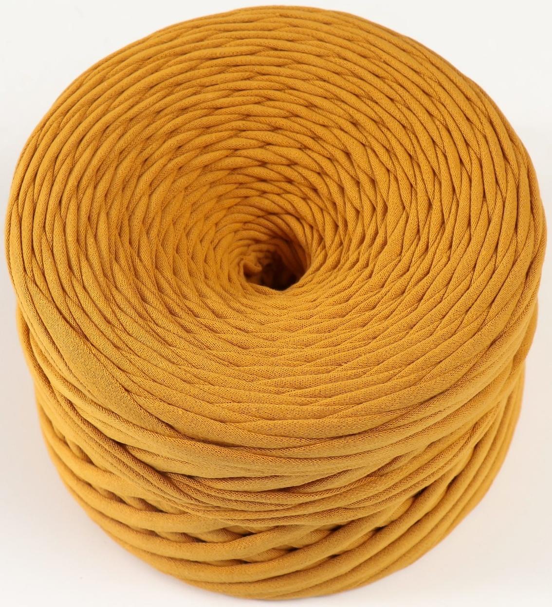 Трикотажная пряжа, ширина 7-9 мм, 100м/295 гр±10% (18 - горчица)