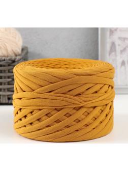 Трикотажная пряжа, ширина 7-9 мм, 100м/295 гр±10% (18 - горчица)