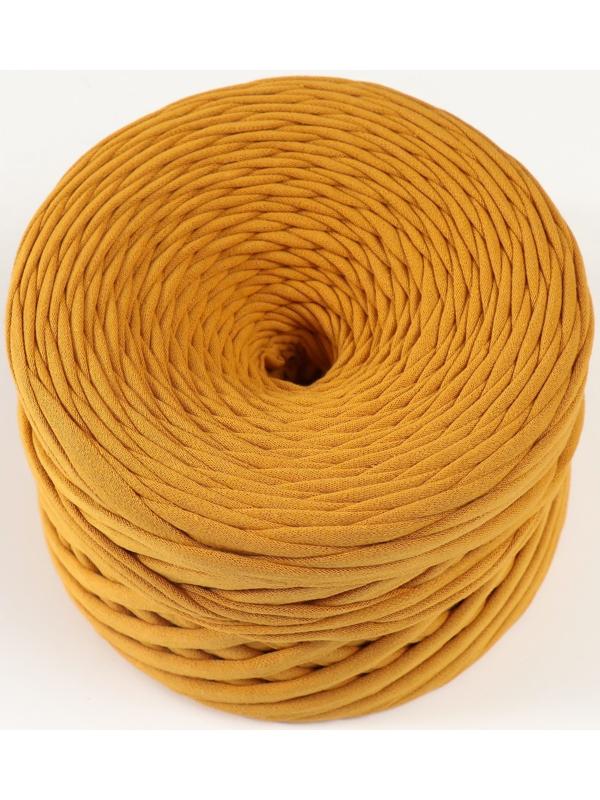Трикотажная пряжа, ширина 7-9 мм, 100м/295 гр±10% (18 - горчица)