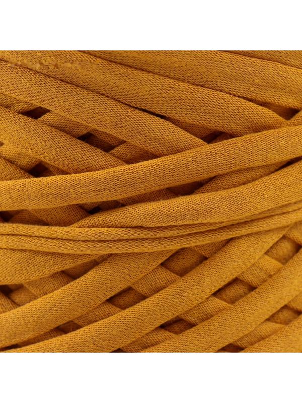 Трикотажная пряжа, ширина 7-9 мм, 100м/295 гр±10% (18 - горчица)