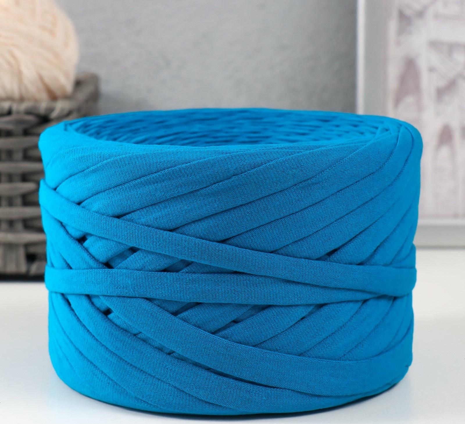 Трикотажная пряжа, ширина 7-9 мм, 100м/295 гр±10% (35 - синий)