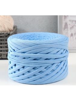 Трикотажная пряжа, ширина 7-9 мм, 100м/295 гр±10% (43/1 - светло-серо-голубой)