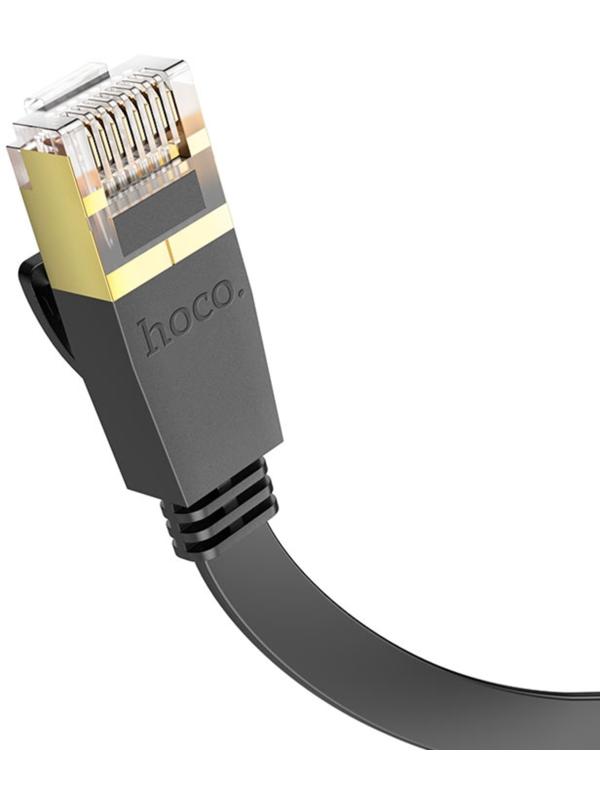 Патч-корд Hoco US07 Gigabit Ethernet, UTP 6е кат., RJ-45(m)-RJ-45(m), 3 м, чёрный