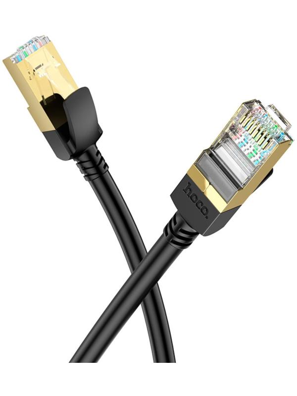 Патч-корд Hoco US02, RJ45-RJ45 3м, чёрный