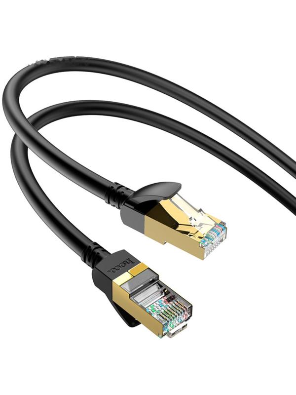 Патч-корд Hoco US02, RJ45-RJ45 3м, чёрный