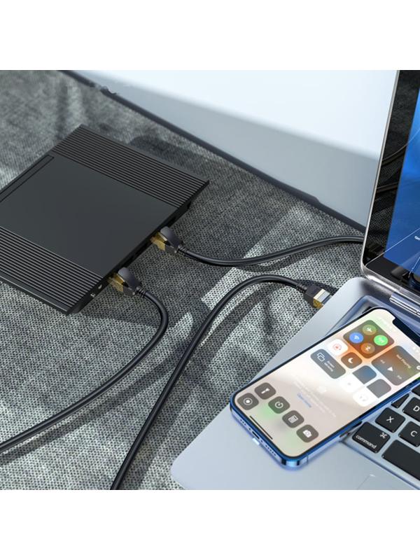 Патч-корд Hoco US02, RJ45-RJ45 3м, чёрный