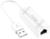 Адаптер Hoco UA22, USB-A - ethernet (100 Мб), 15 см, белый