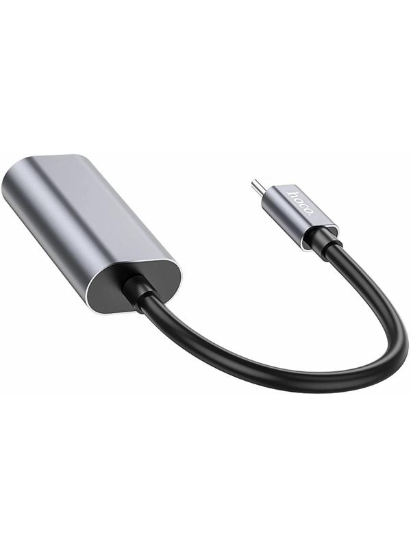 Адаптер Hoco UA21, Type-C (m) - VGA (f), 13 см, серый