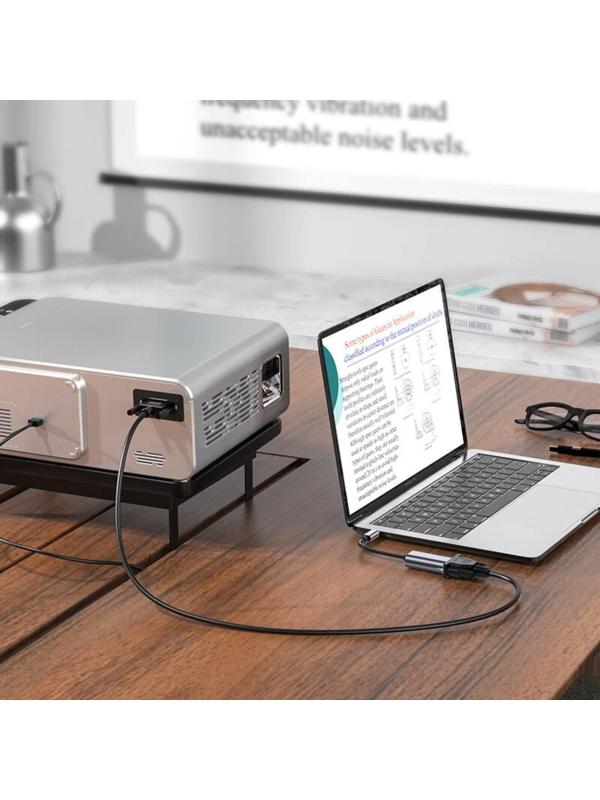 Адаптер Hoco UA21, Type-C (m) - VGA (f), 13 см, серый