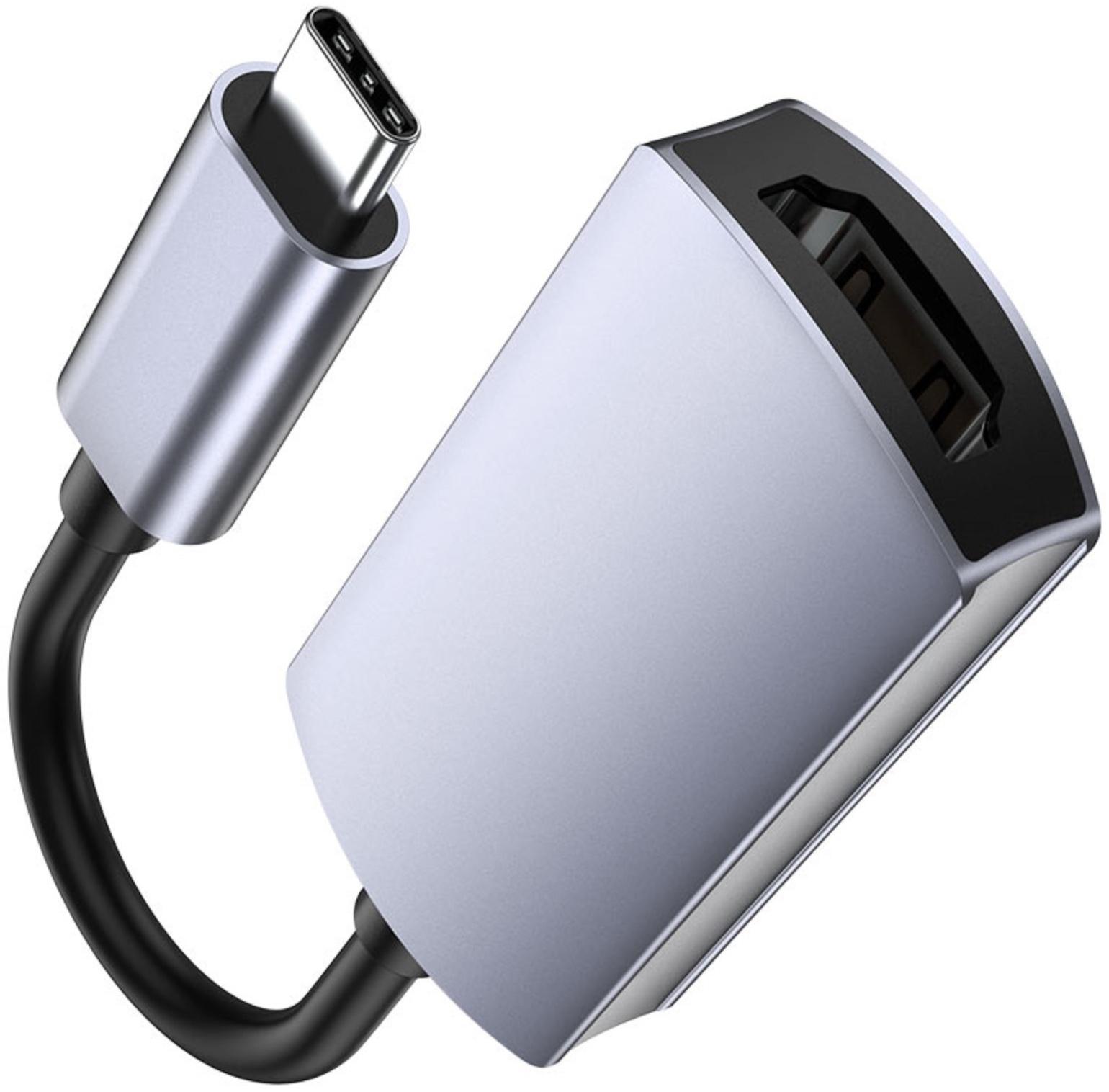 Адаптер Hoco UA20, Type-C - HDMI, 11,5 см, серый