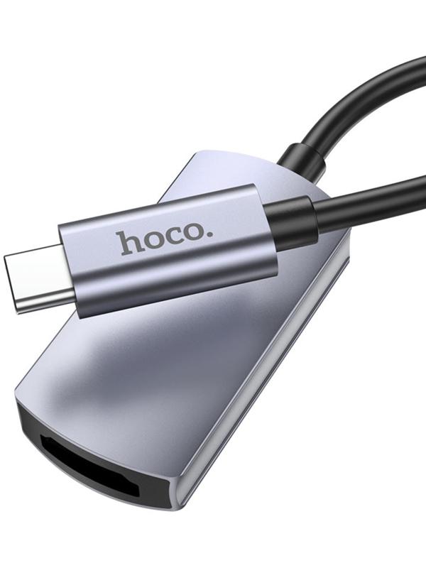 Адаптер Hoco UA20, Type-C - HDMI, 11,5 см, серый
