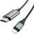 Адаптер Hoco UA15, Lightning - HDMI, 2 м, алюминиевый сплав + плетеный провод, серый