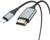 Адаптер Hoco UA15, Lightning - HDMI, 2 м, алюминиевый сплав + плетеный провод, серый