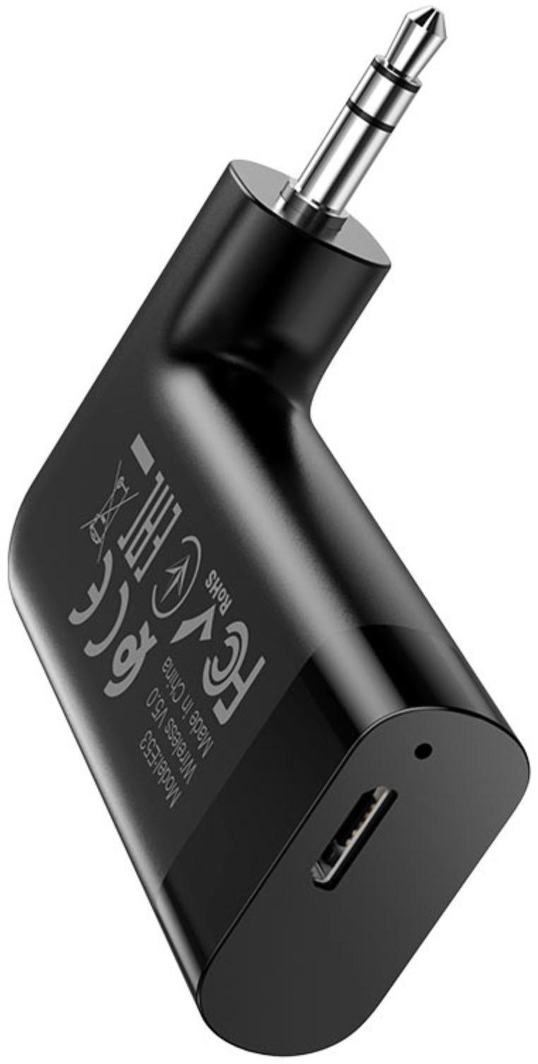Адаптер Bluetooth Hoco E53, беспроводной, Bluetooth 5.0, 3.5 мм, 145 мАч, чёрный