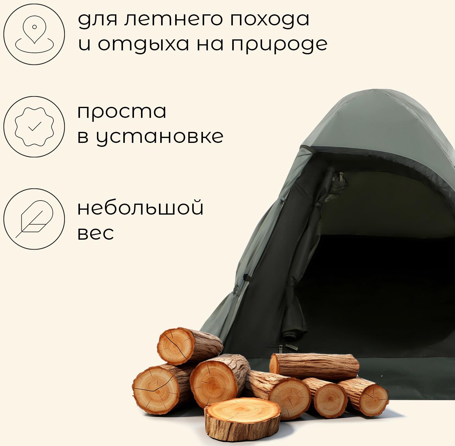 Палатка туристическая, трекинговая maclay taganay 3, 3-местная